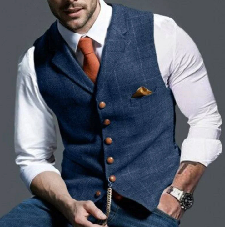 Talvex | Gilet élégant en tissu pour homme style classique