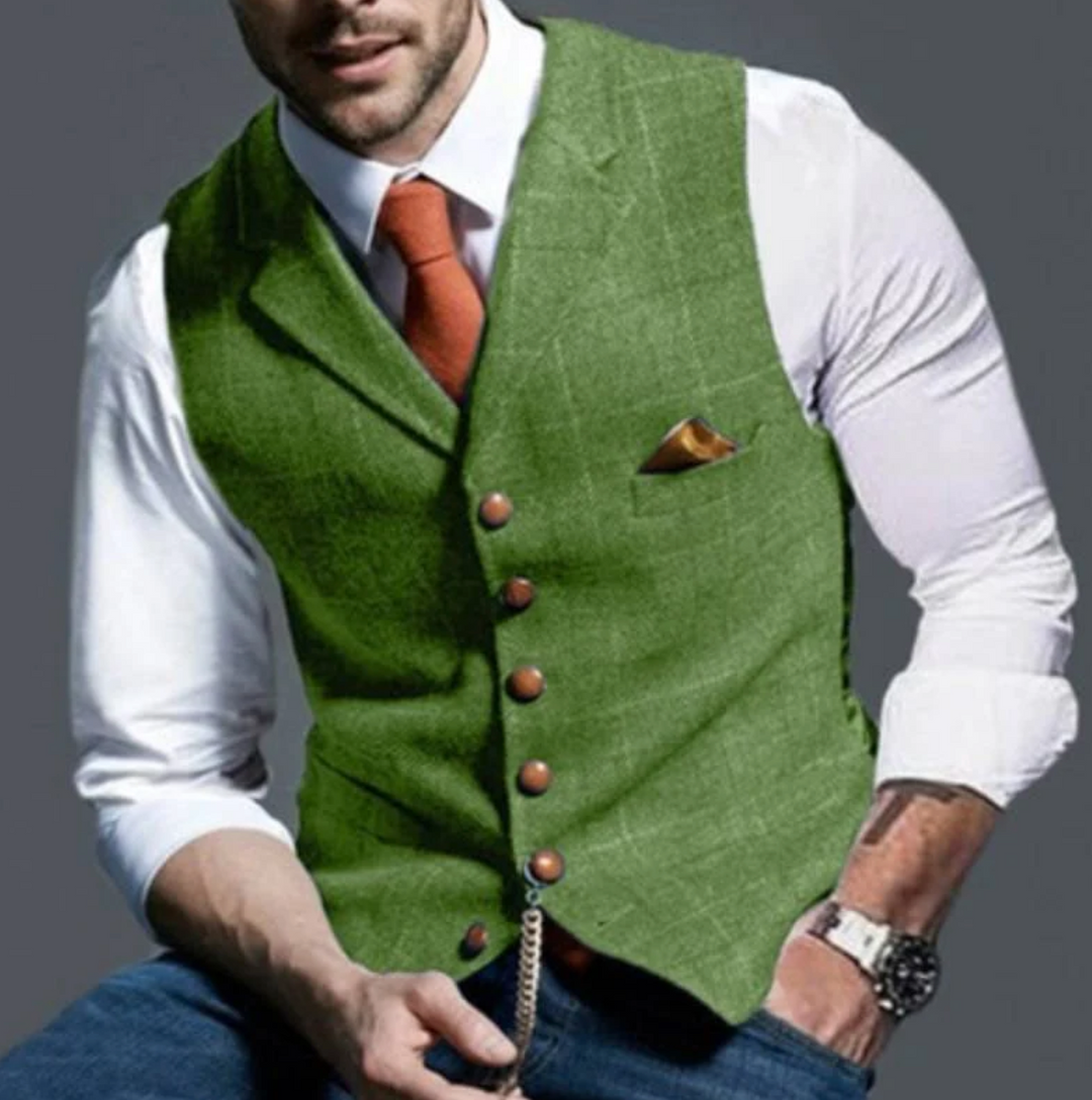 Talvex | Gilet élégant en tissu pour homme style classique