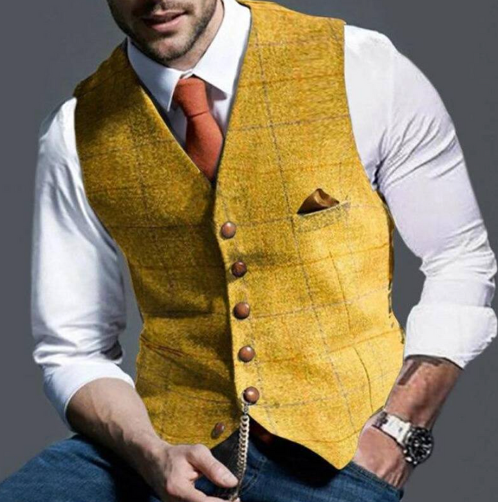 Talvex | Gilet élégant en tissu pour homme style classique