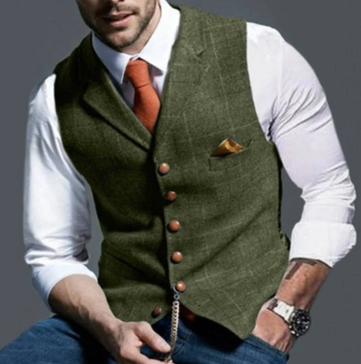 Talvex | Gilet élégant en tissu pour homme style classique