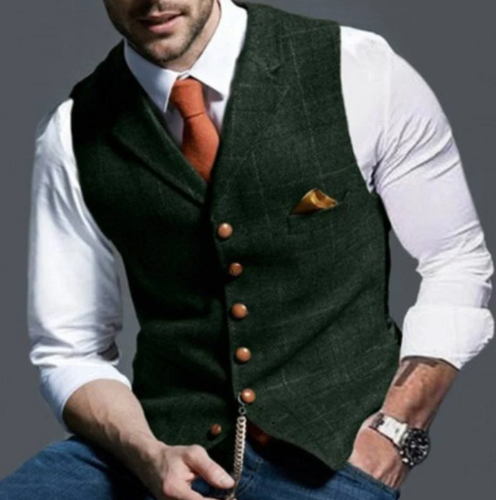 Talvex | Gilet élégant en tissu pour homme style classique
