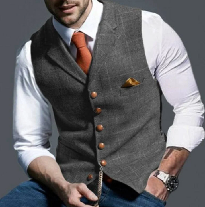 Talvex | Gilet élégant en tissu pour homme style classique