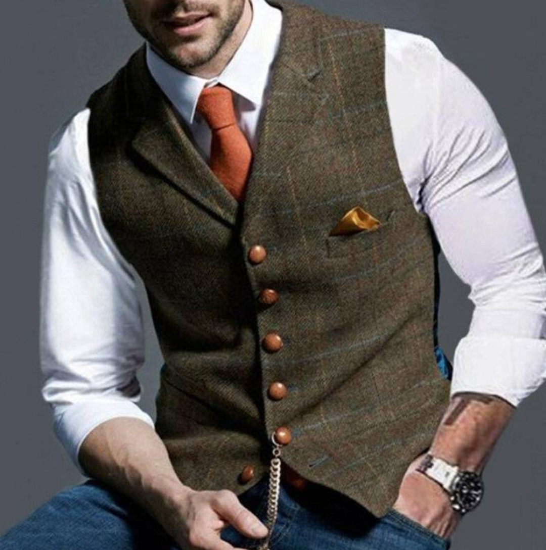 Talvex | Gilet élégant en tissu pour homme style classique