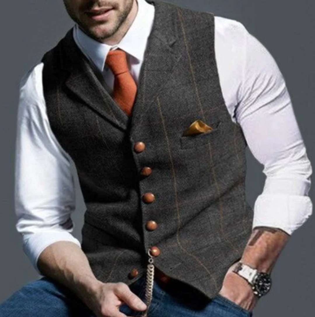 Talvex | Gilet élégant en tissu pour homme style classique