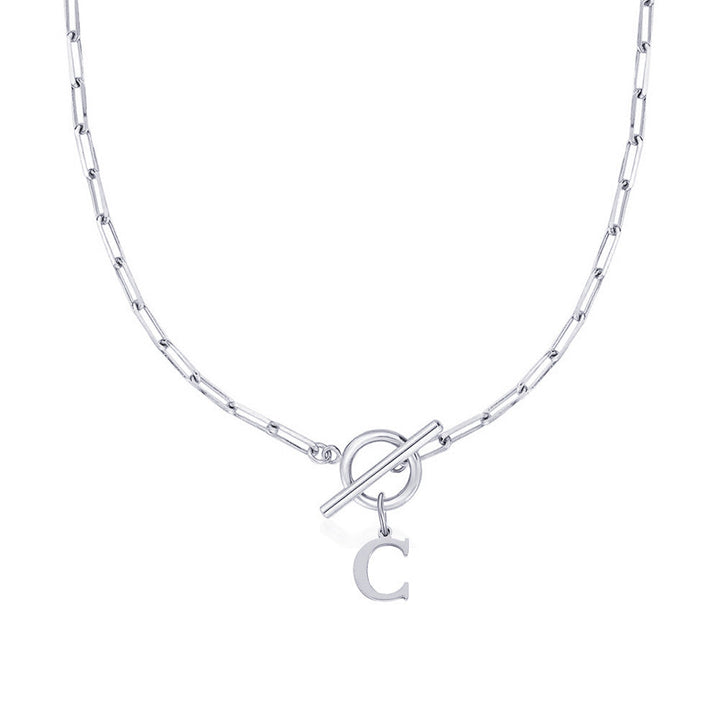 Ganelle | Collier Personnalisé à Initiale avec Fermoir Circulaire
