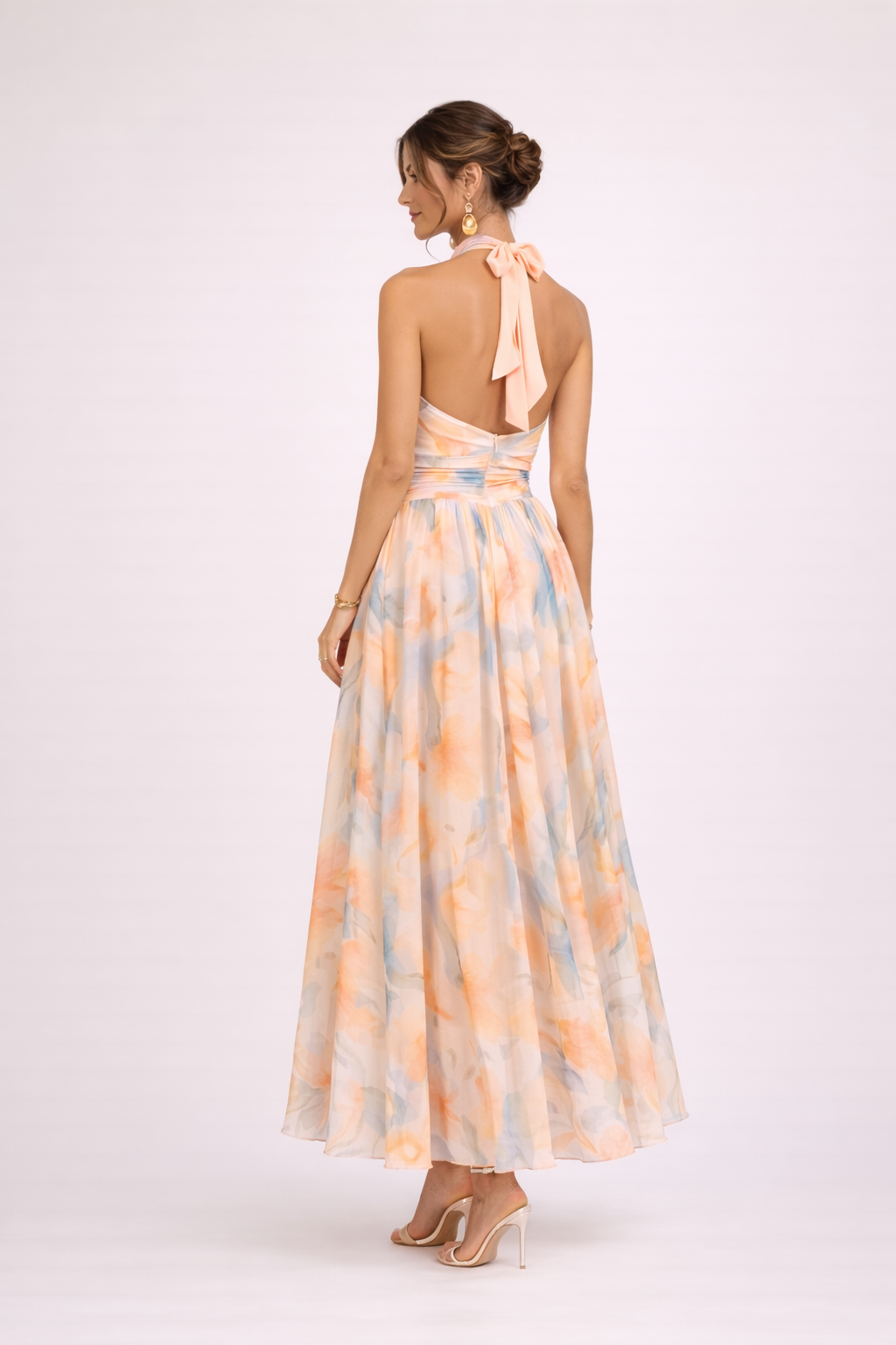 Quincy | Robe Halter Aquarelle