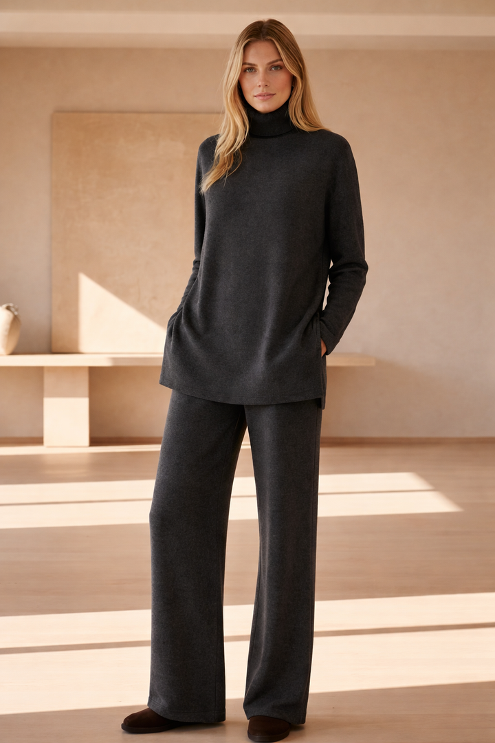 Rosavienne | Ensemble en tricot et pantalons élégants pour femmes pour un confort quotidien