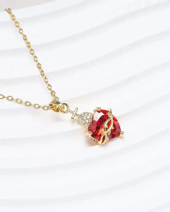 Aurelienna | Collier du Sacré-Cœur de Jésus avec Bain d'Or