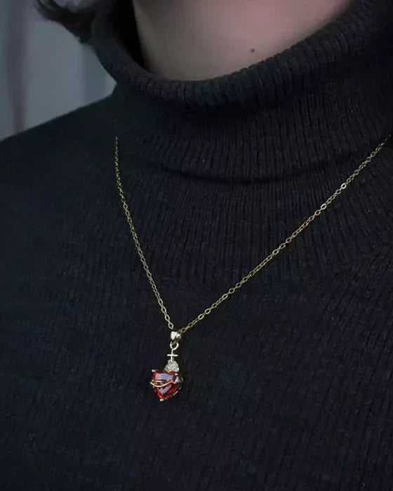 Aurelienna | Collier du Sacré-Cœur de Jésus avec Bain d'Or