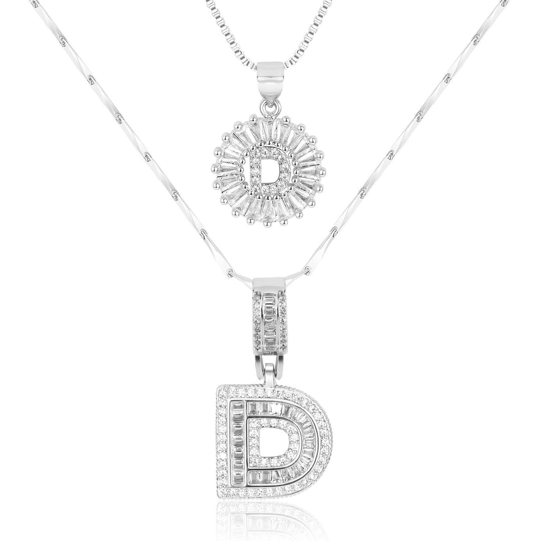 Primrose | Colliers Initiales avec Diamants en Or 14k (2 pièces)