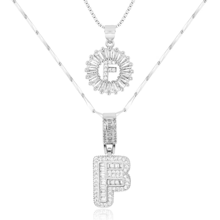 Primrose | Colliers Initiales avec Diamants en Or 14k (2 pièces)