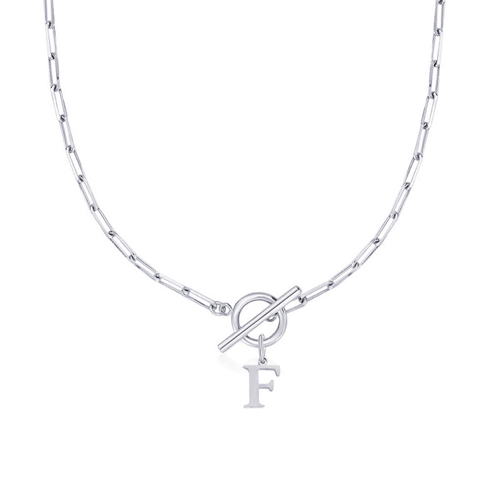 Ganelle | Collier Personnalisé à Initiale avec Fermoir Circulaire
