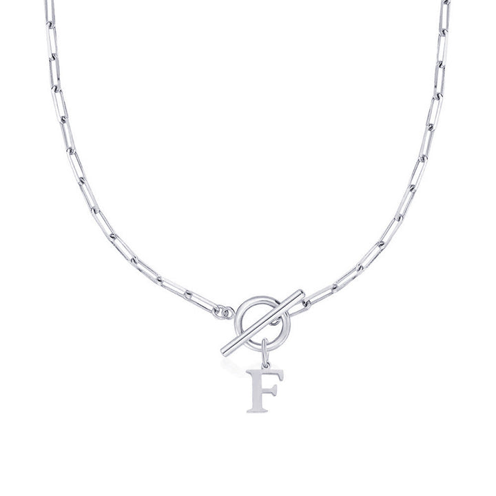 Ganelle | Collier Personnalisé à Initiale avec Fermoir Circulaire