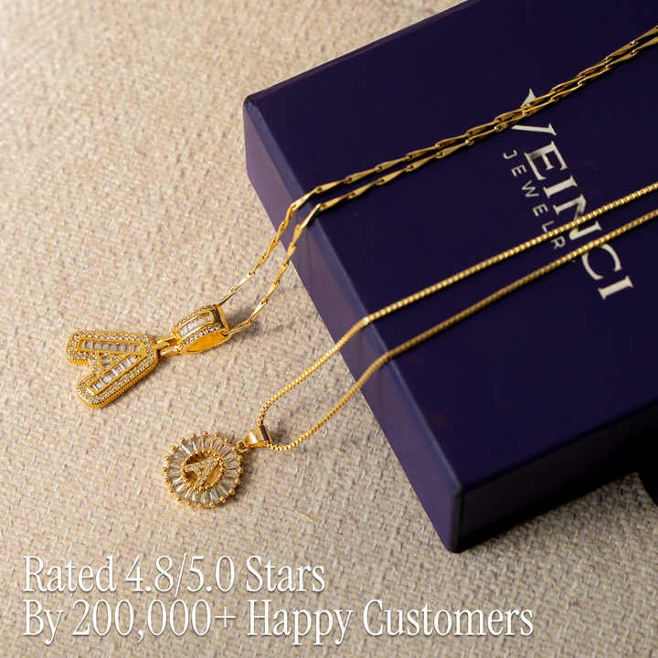Primrose | Colliers Initiales avec Diamants en Or 14k (2 pièces)
