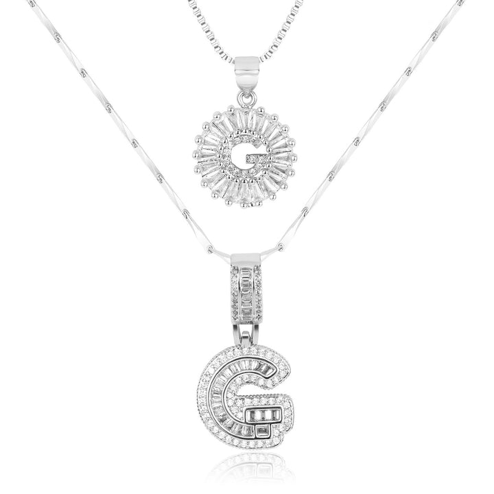 Primrose | Colliers Initiales avec Diamants en Or 14k (2 pièces)
