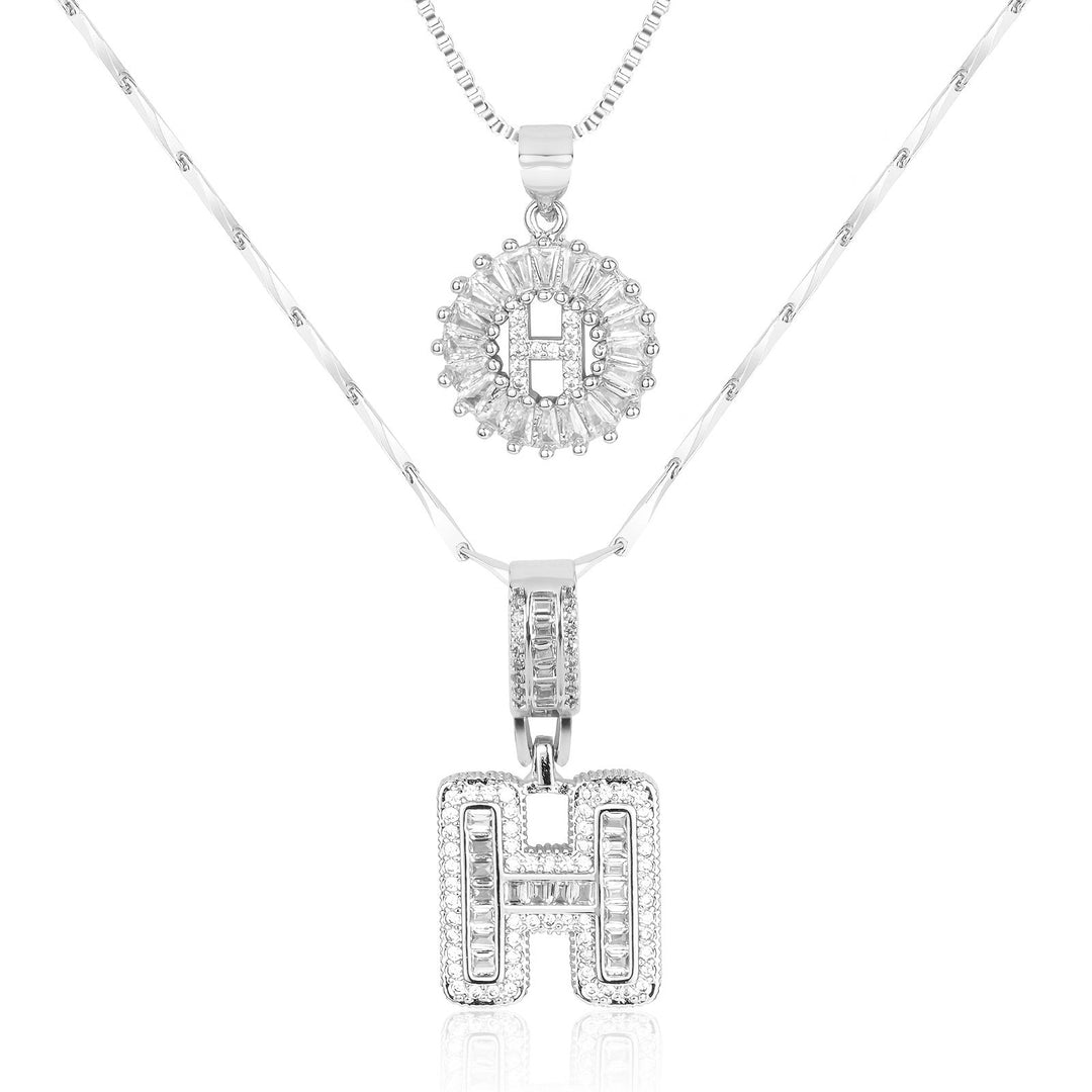 Primrose | Colliers Initiales avec Diamants en Or 14k (2 pièces)