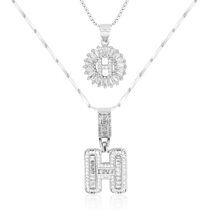 Primrose | Colliers Initiales avec Diamants en Or 14k (2 pièces)