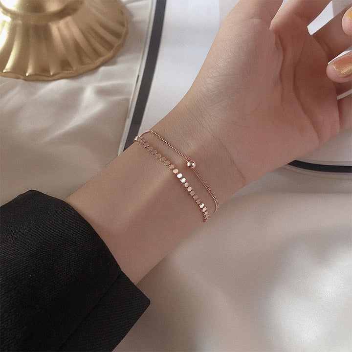 Siennae | Bracelet Double en Couches avec Design Élégant et Ajustement Délicat