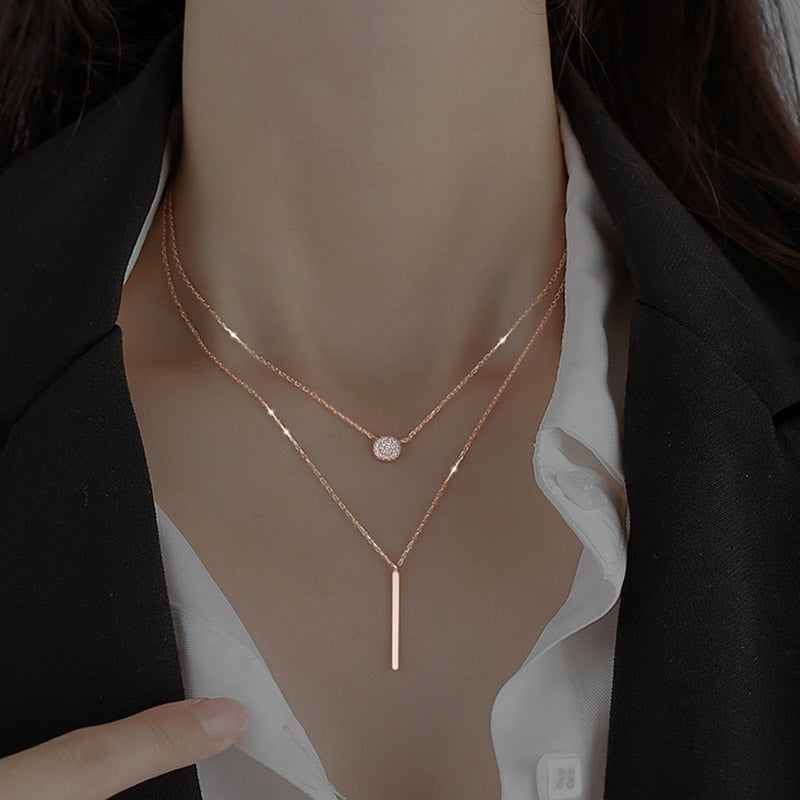 Oona | Collier Double en Couches avec Design Élégant et Moderne