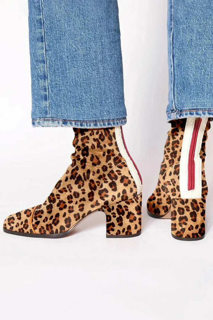 Calíra | Bottines en Daim avec Talon Élégant