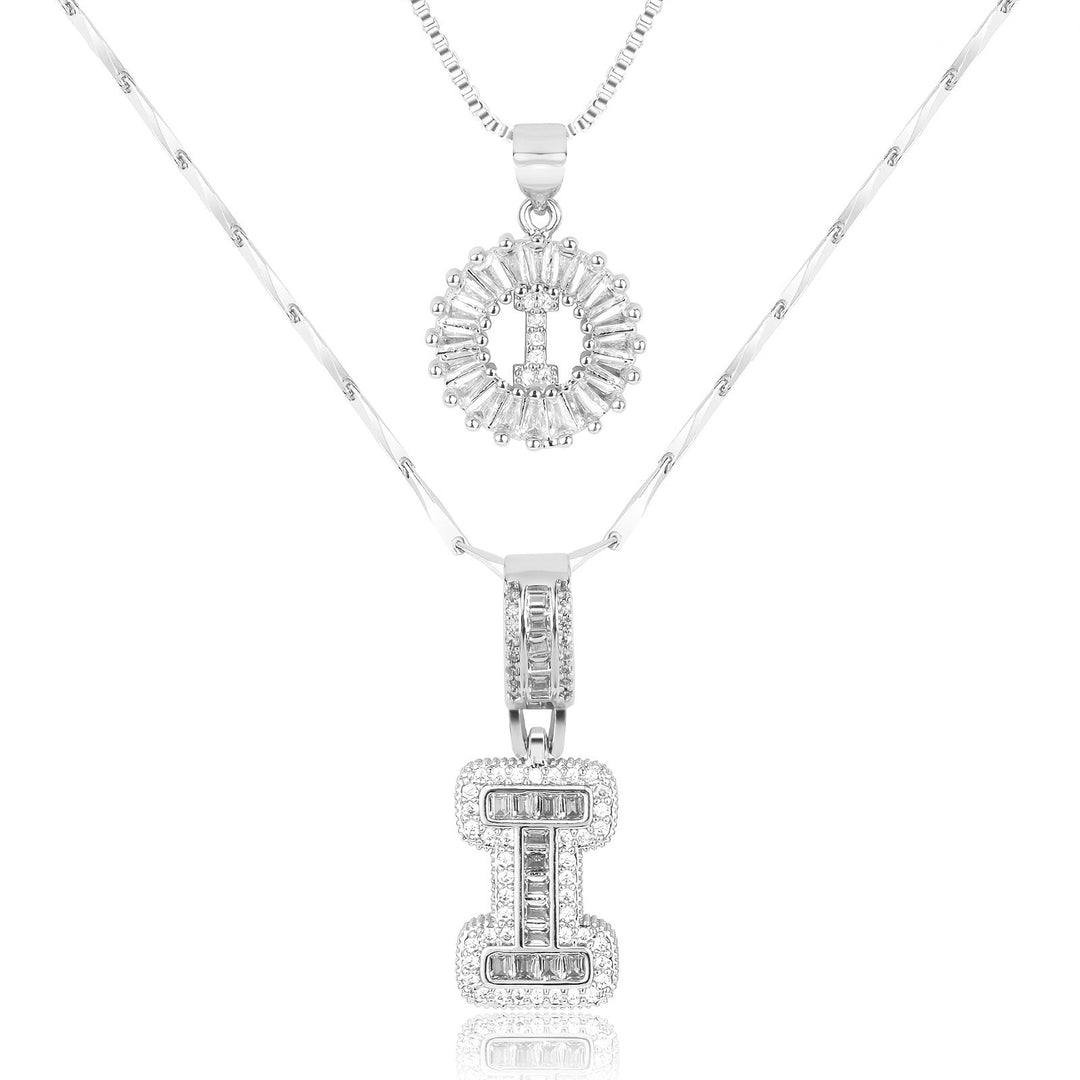 Primrose | Colliers Initiales avec Diamants en Or 14k (2 pièces)