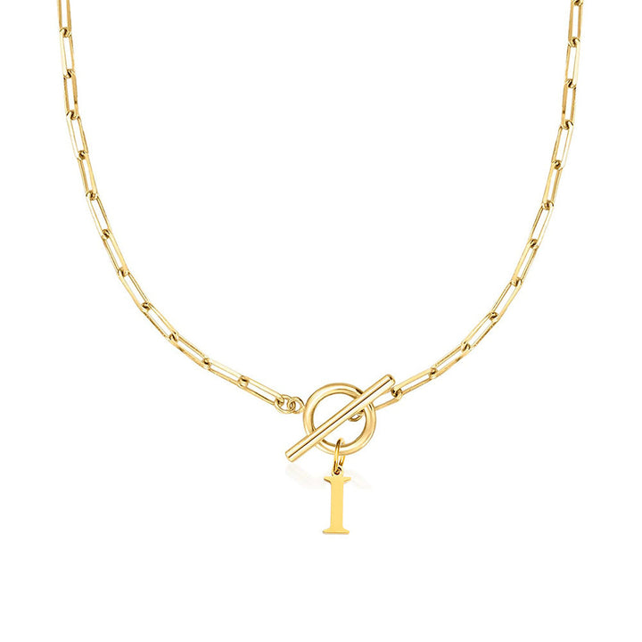 Ganelle | Collier Personnalisé à Initiale avec Fermoir Circulaire