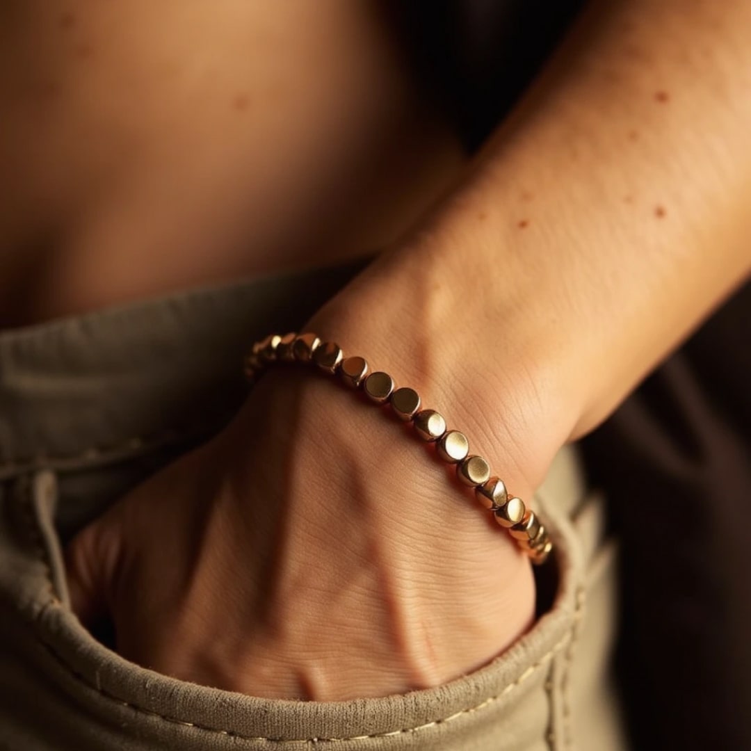 Selira | Bracelet en Perles de Cuivre Tibétain avec Énergie Naturelle