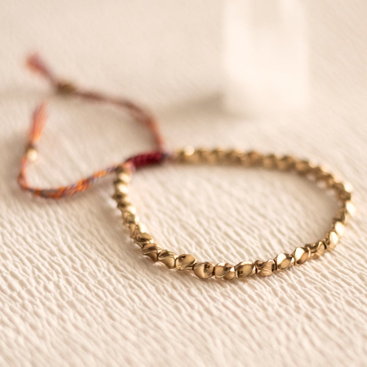Selira | Bracelet en Perles de Cuivre Tibétain avec Énergie Naturelle