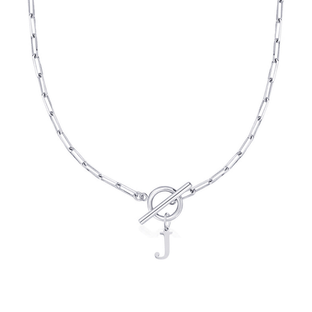 Ganelle | Collier Personnalisé à Initiale avec Fermoir Circulaire