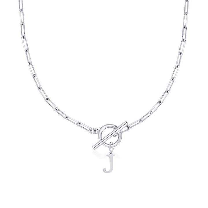 Ganelle | Collier Personnalisé à Initiale avec Fermoir Circulaire