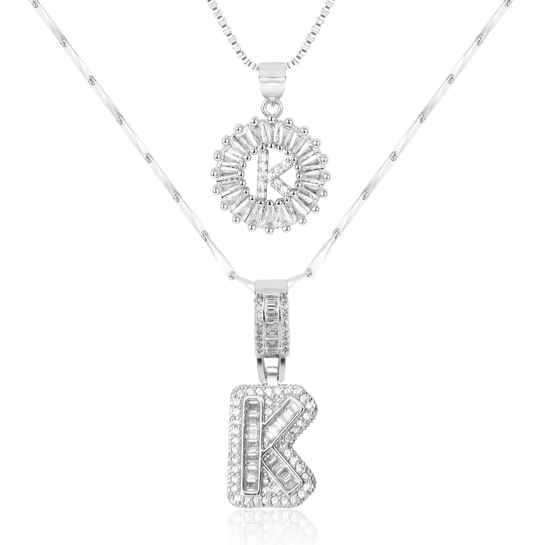 Primrose | Colliers Initiales avec Diamants en Or 14k (2 pièces)