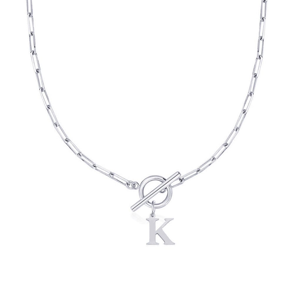 Ganelle | Collier Personnalisé à Initiale avec Fermoir Circulaire