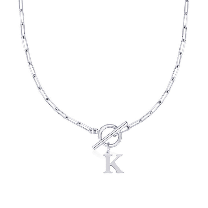 Ganelle | Collier Personnalisé à Initiale avec Fermoir Circulaire