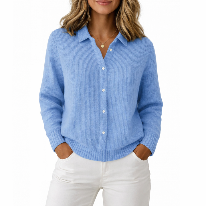 Bella | Cardigan Classique en Maille Fine avec Boutons