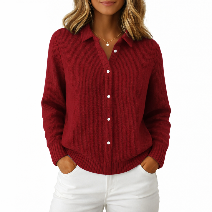 Bella | Cardigan Classique en Maille Fine avec Boutons