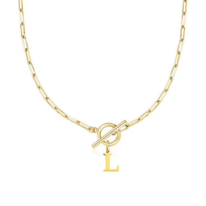 Ganelle | Collier Personnalisé à Initiale avec Fermoir Circulaire