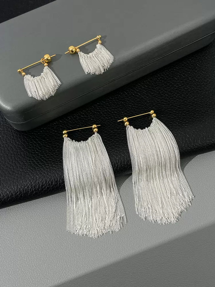 Ursa | Boucles d'oreilles, collier, bracelet avec des franges en cascade