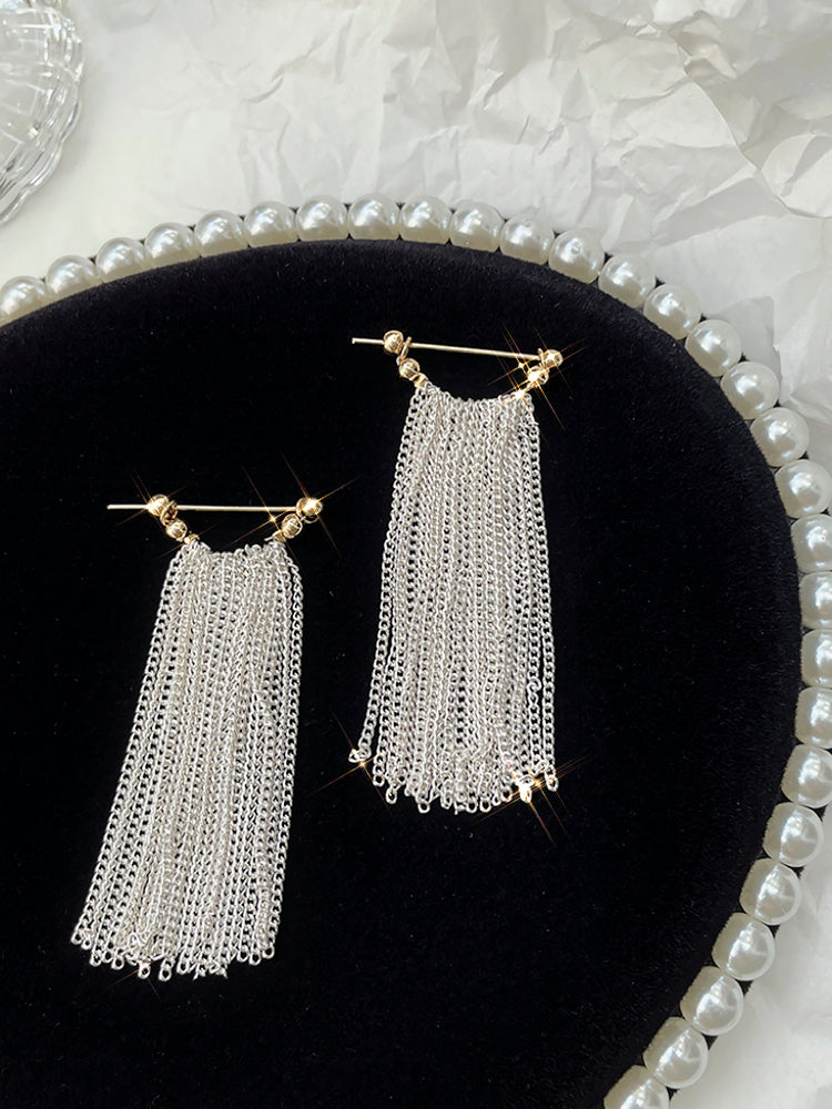 Ursa | Boucles d'oreilles, collier, bracelet avec des franges en cascade