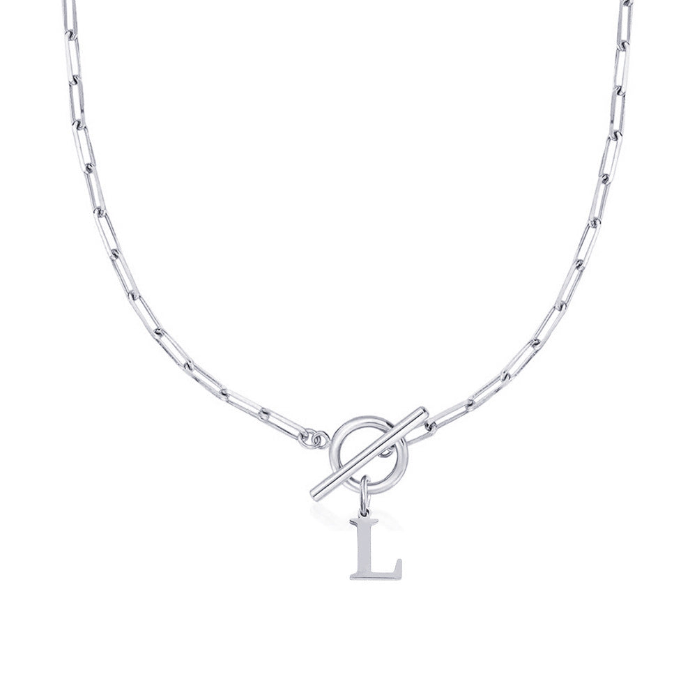 Ganelle | Collier Personnalisé à Initiale avec Fermoir Circulaire