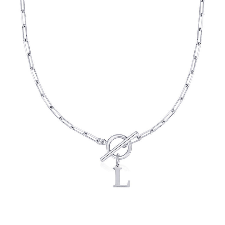 Ganelle | Collier Personnalisé à Initiale avec Fermoir Circulaire