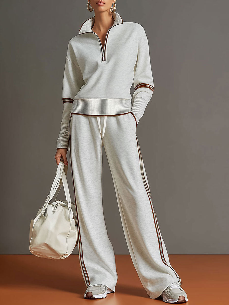 Ansley | Ensemble en tricot avec pantalons larges