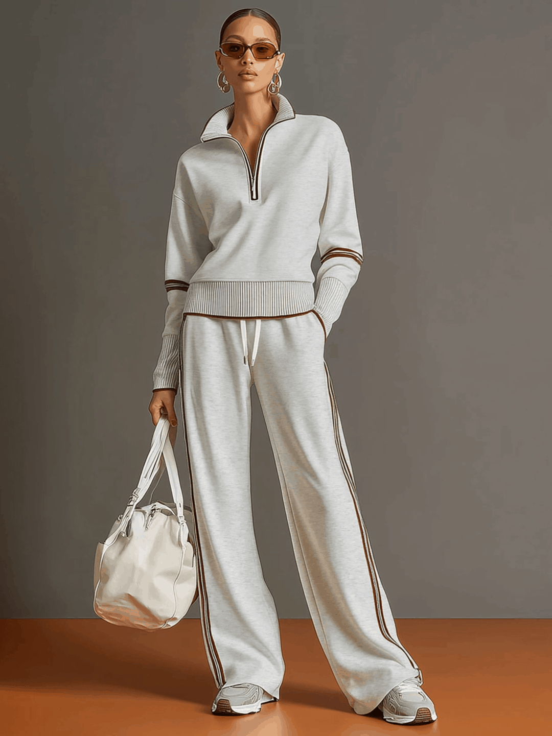 Ansley | Ensemble en tricot avec pantalons larges