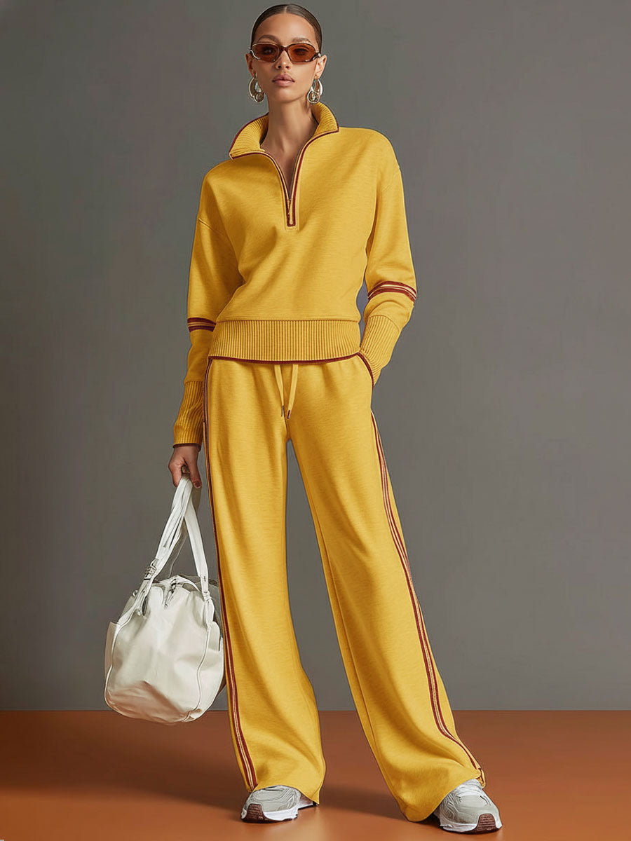 Ansley | Ensemble en tricot avec pantalons larges