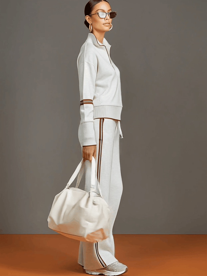 Ansley | Ensemble en tricot avec pantalons larges