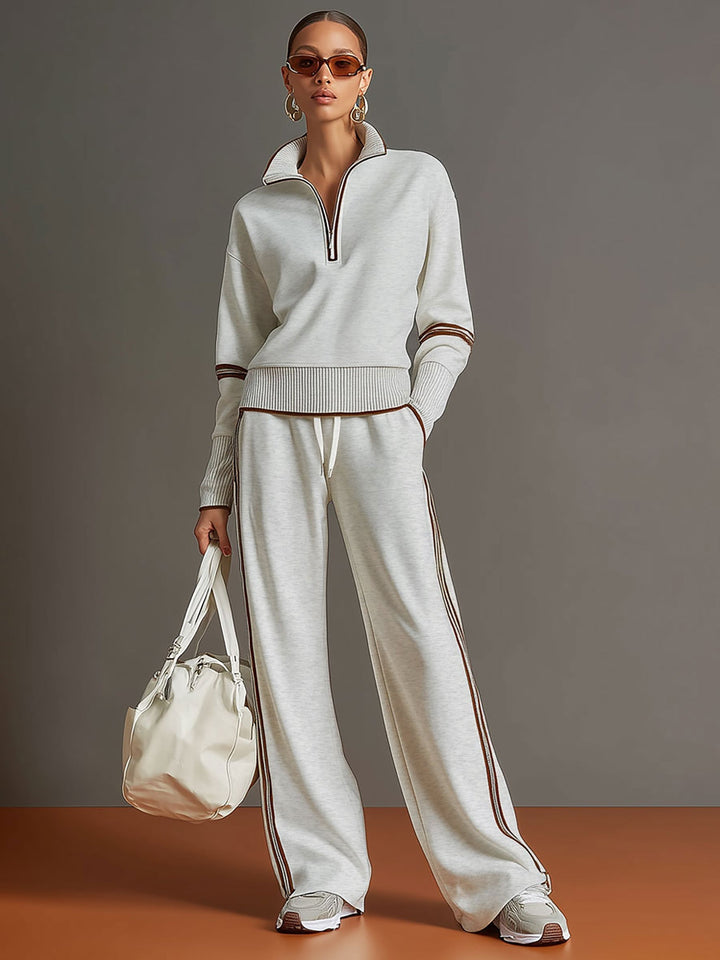 Ansley | Ensemble en tricot avec pantalons larges