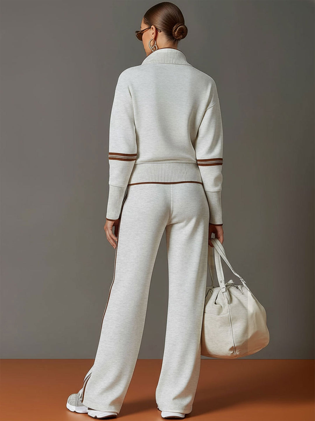 Ansley | Ensemble en tricot avec pantalons larges