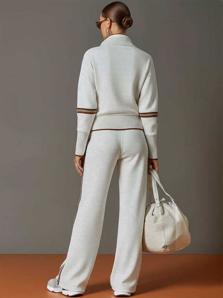 Ansley | Ensemble en tricot avec pantalons larges