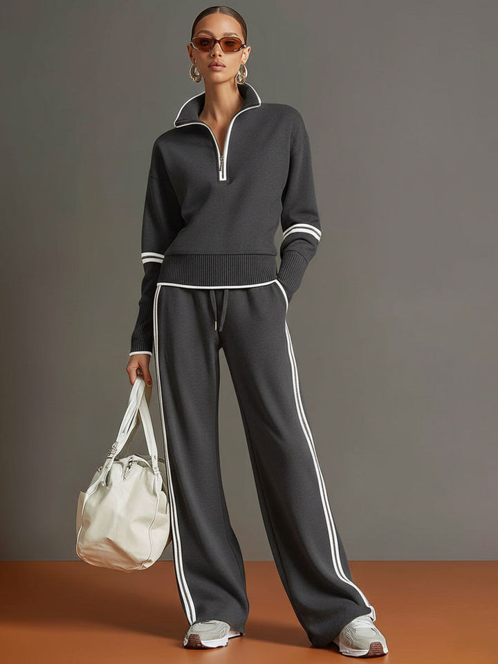 Ansley | Ensemble en tricot avec pantalons larges