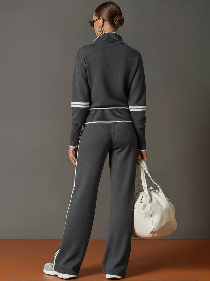 Ansley | Ensemble en tricot avec pantalons larges