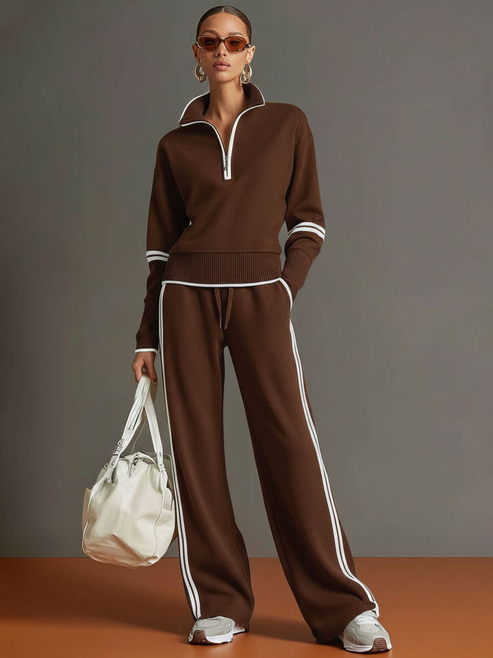 Ansley | Ensemble en tricot avec pantalons larges
